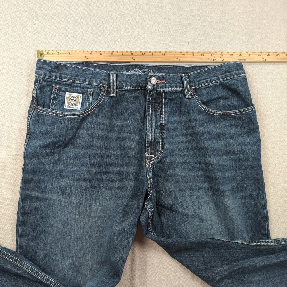 Cinch Jeans Mens 40x33 Blue Western Cowboy Rancher Rodeo White Label